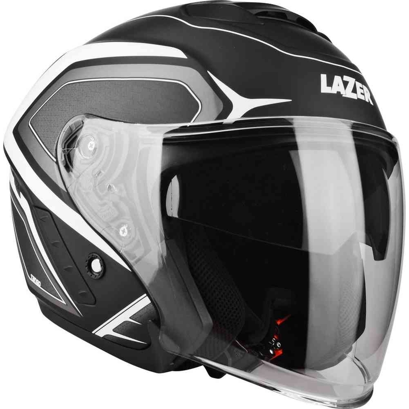 Casco moto aperto Lazer Tango Hexa bianco e nero