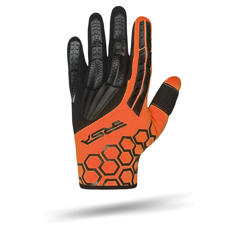 Rukavice na motorku RSA MX EVO černo-oranžové - II. jakost