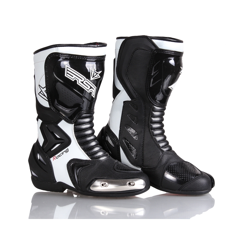 Moto boty RSA Racing II bílo-černé - II. jakost