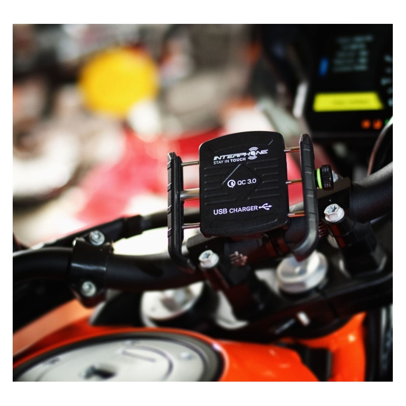 Univerzální držák Interphone Motocrab s USB portem