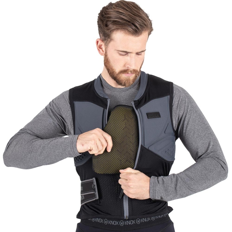 Protezione per il petto Knox Micro-Lock, colore nero.