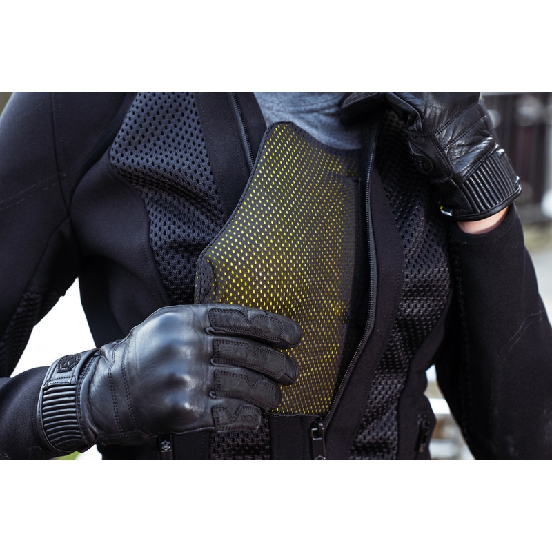 Protezione per il petto Knox Micro-Lock, colore nero.