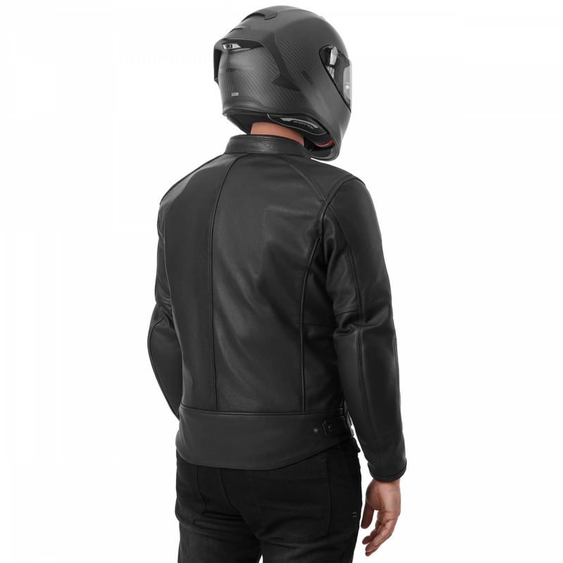 Giacca da motociclista in pelle Shimano Hunter 3.0 nera