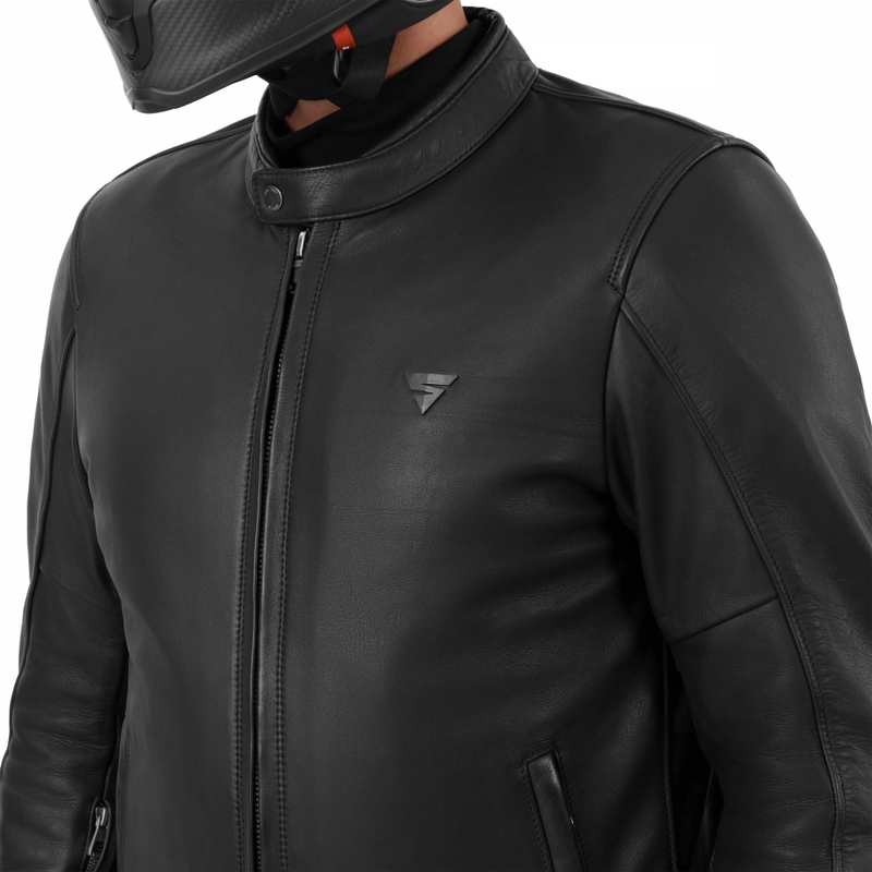 Giacca da motociclista in pelle Shimano Hunter 3.0 nera