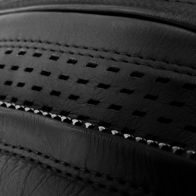 Giacca da motociclista in pelle Shimano Hunter 3.0 nera