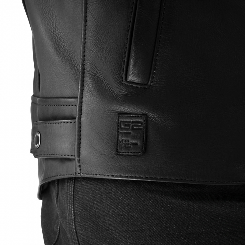 Giacca da motociclista in pelle Shimano Hunter 3.0 nera