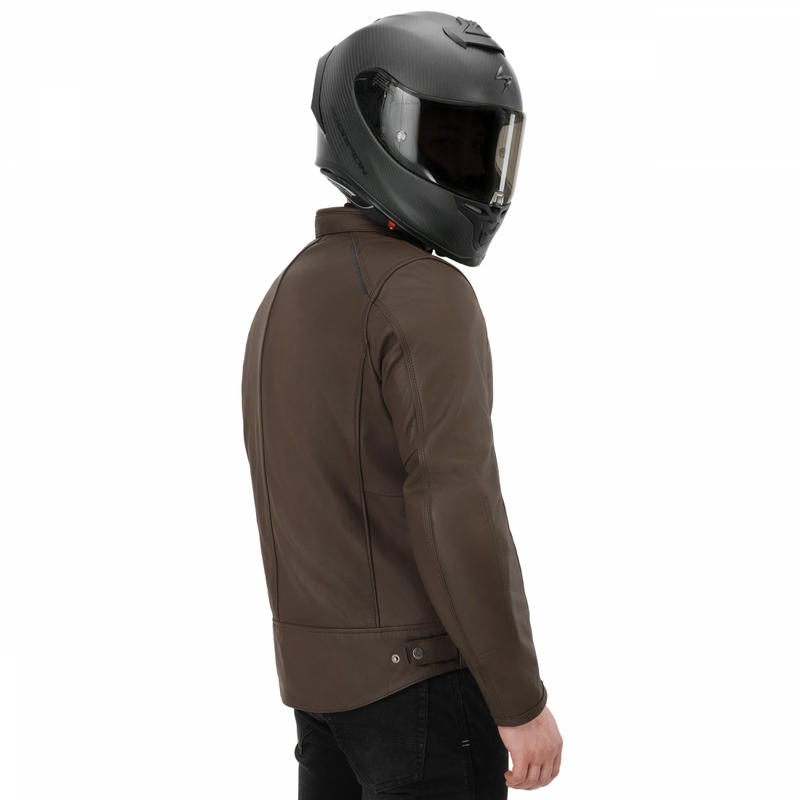 Giacca da motociclista in pelle Shima Hunter 3.0 marrone
