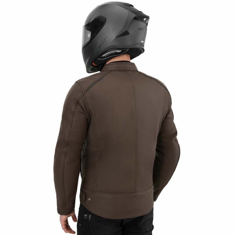 Giacca da motociclista in pelle Shima Hunter 3.0 marrone