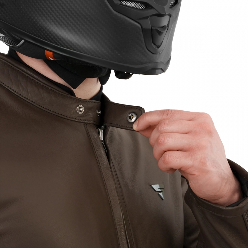 Giacca da motociclista in pelle Shima Hunter 3.0 marrone