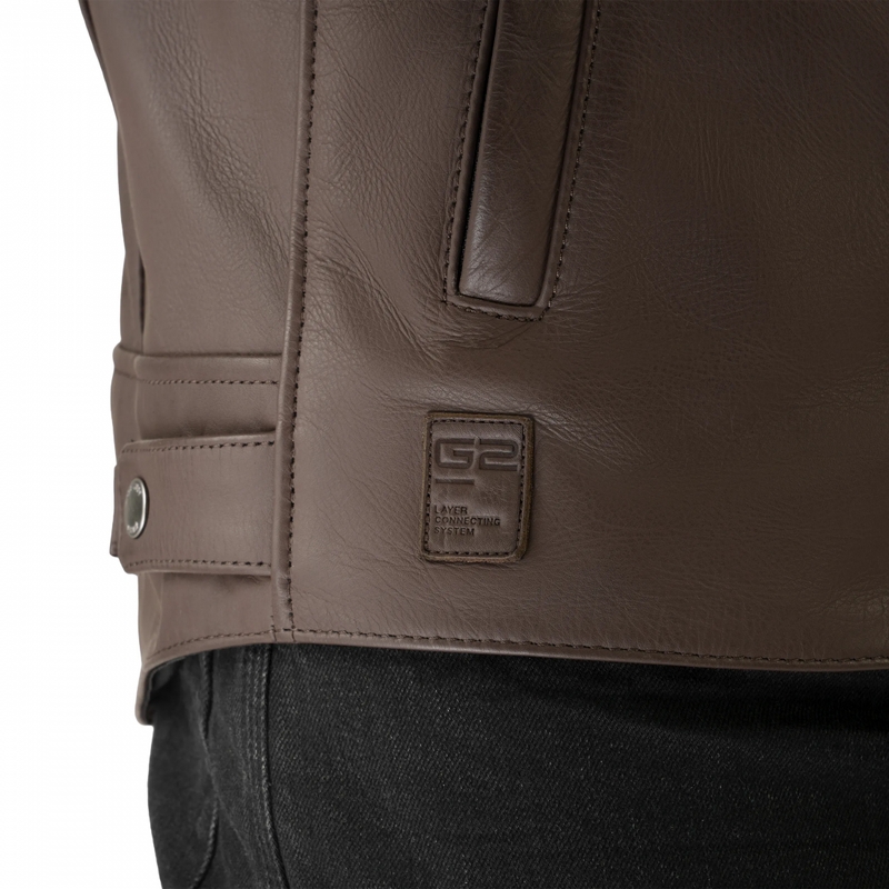 Giacca da motociclista in pelle Shima Hunter 3.0 marrone