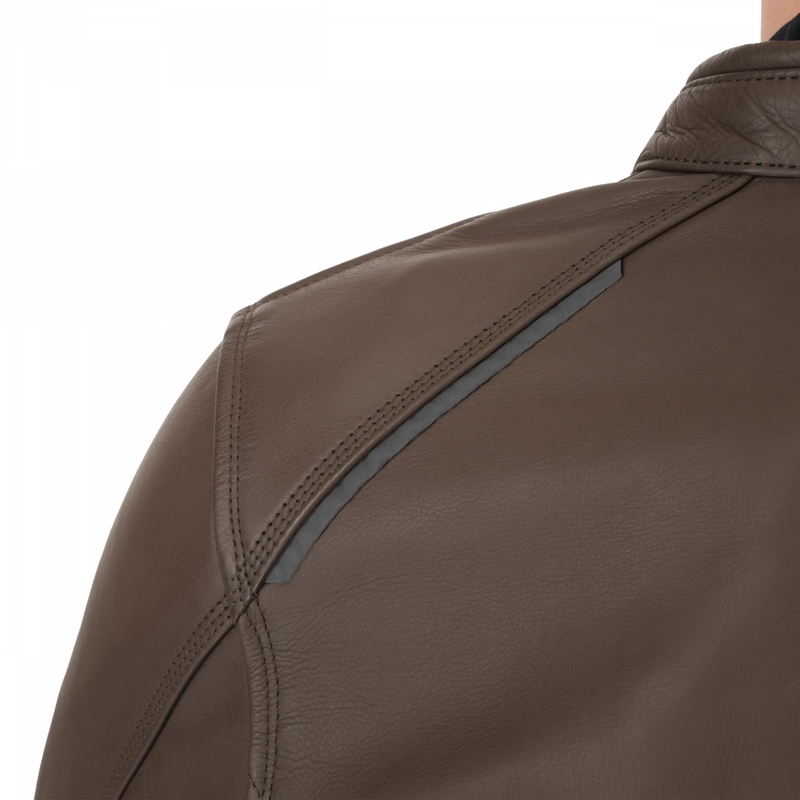 Giacca da motociclista in pelle Shima Hunter 3.0 marrone