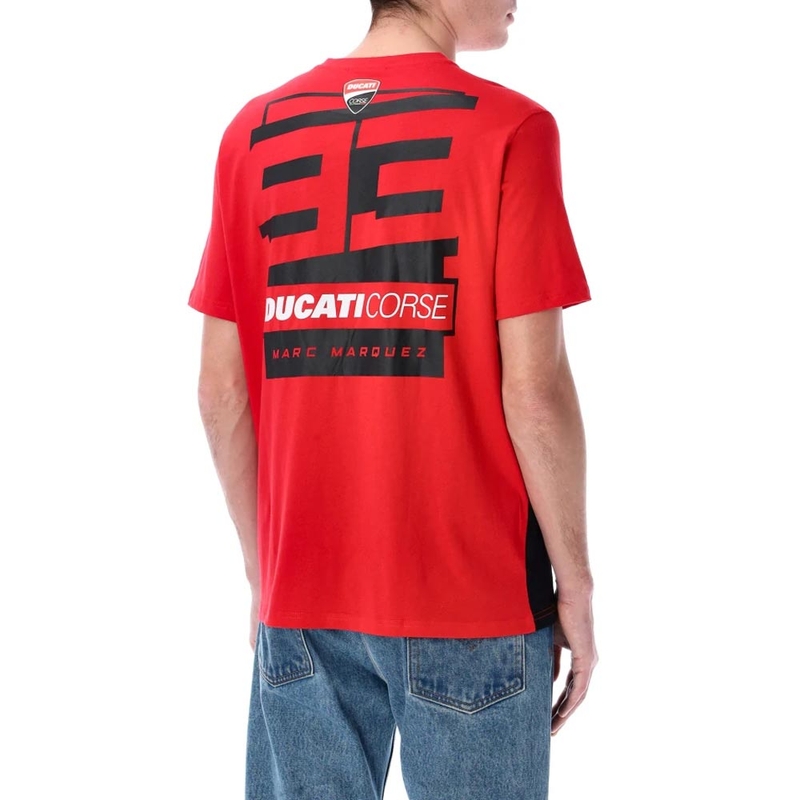 T-shirt Ducati Corse Marc Marquez con logo rosso
