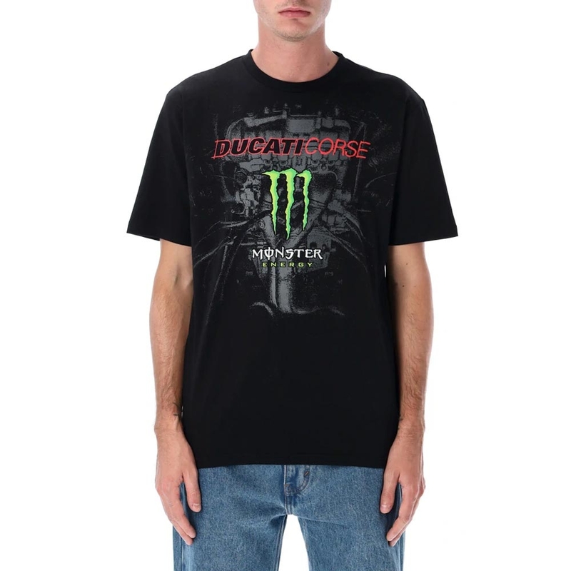 T-shirt nera Ducati Corsa Monster Energy