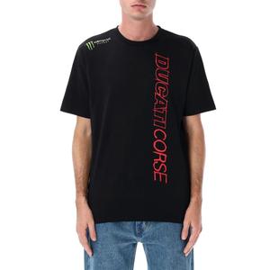 T-shirt Ducati Corse Monster Energy con logo, nera