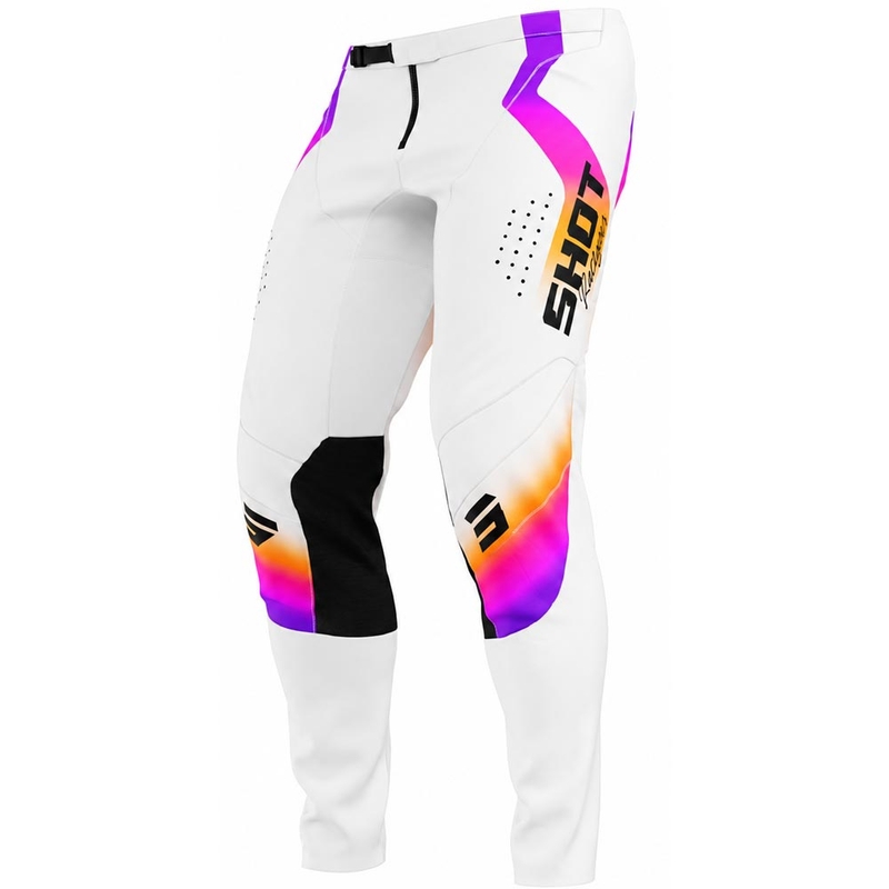 Pantaloni da motocross Shot Contact Stream bianchi