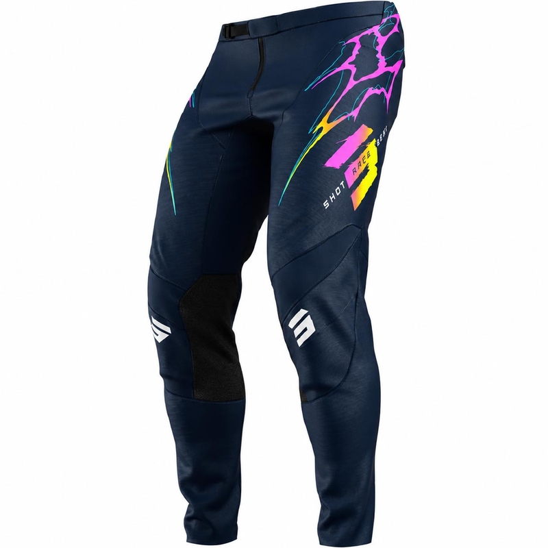 Pantaloni da motocross Shot Contact Rac blu