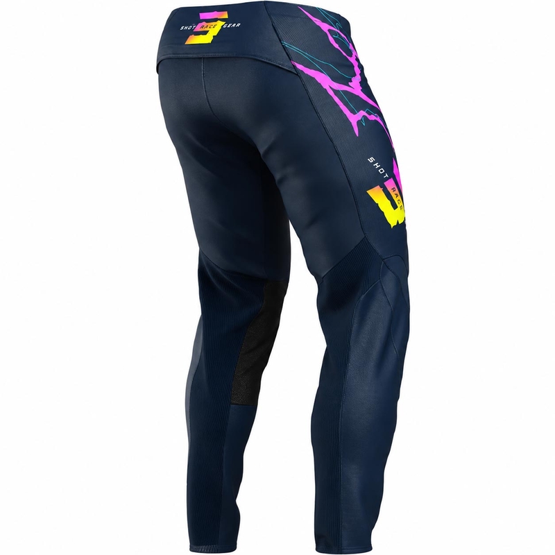 Pantaloni da motocross Shot Contact Rac blu
