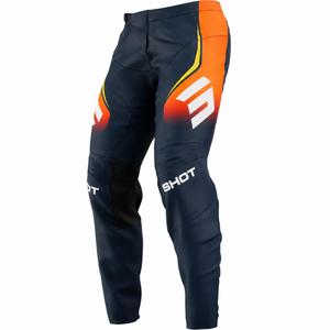 Pantaloni da motocross Shot Devo Future blu-arancione