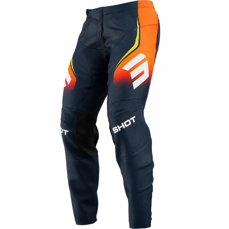 Pantaloni da motocross Shot Devo Future blu-arancione