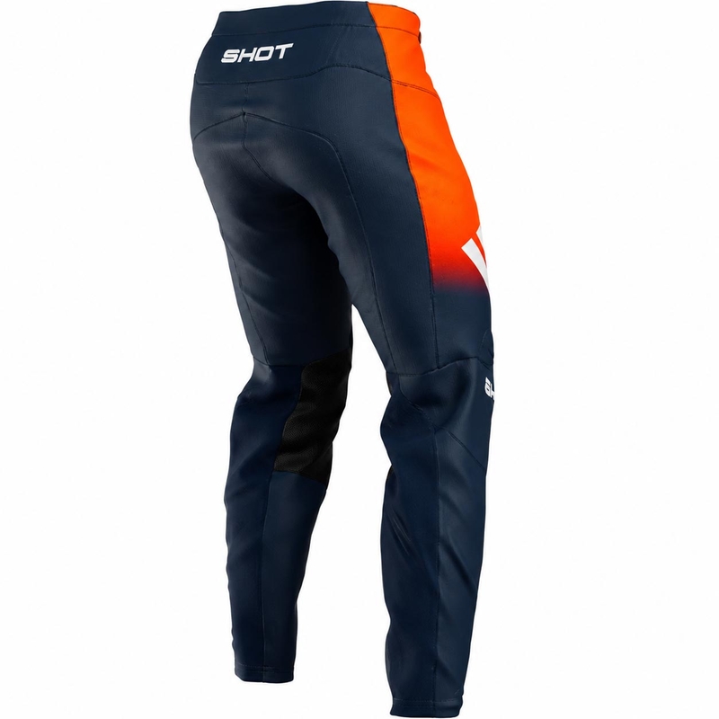 Pantaloni da motocross Shot Devo Future blu-arancione