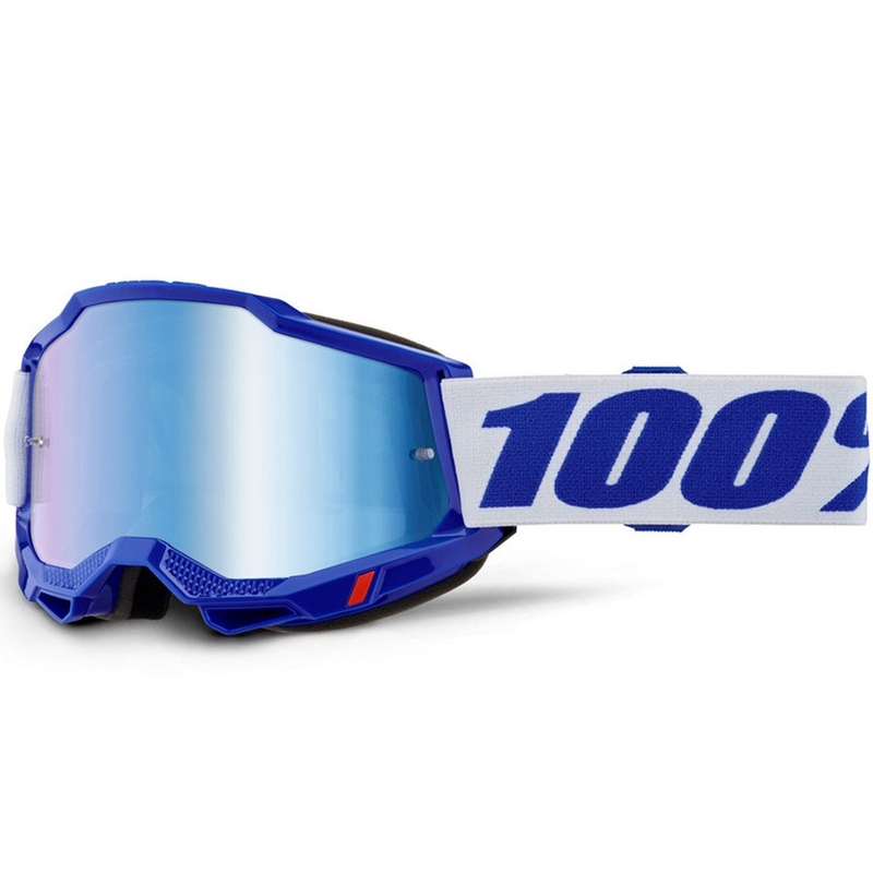 Occhiali da motocross 100% Accuri 2 blu con plexiglass blu