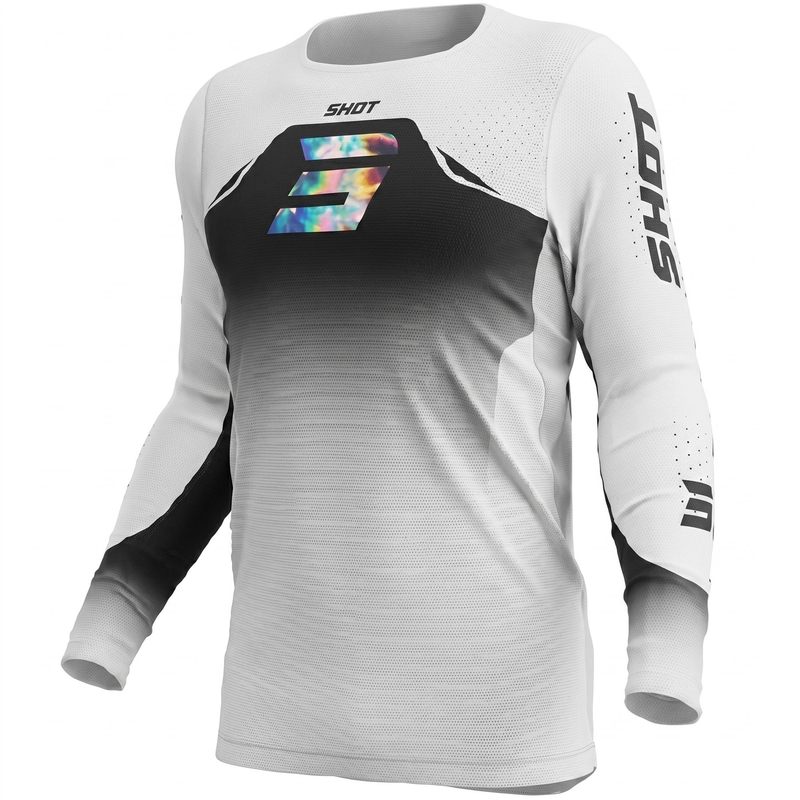 Maglia da motocross Shot Aerolite Phase bianca
