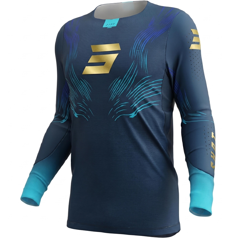 Maglia motocross Shot Aerolite Volt blu