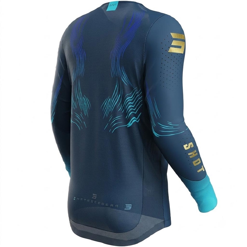 Maglia motocross Shot Aerolite Volt blu