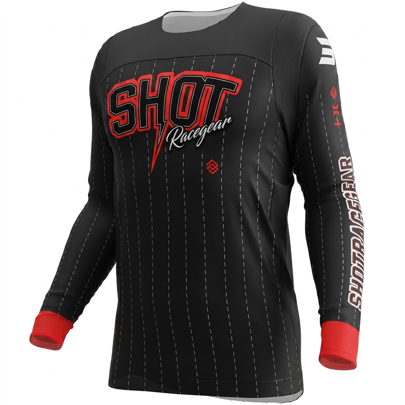 Maglia da motocross nera Shot Contact Dawg