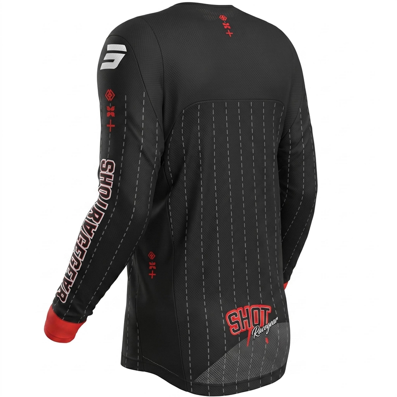 Maglia da motocross nera Shot Contact Dawg