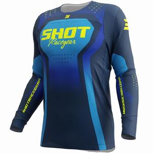 Maglia da motocross Shot Contact Stream blu