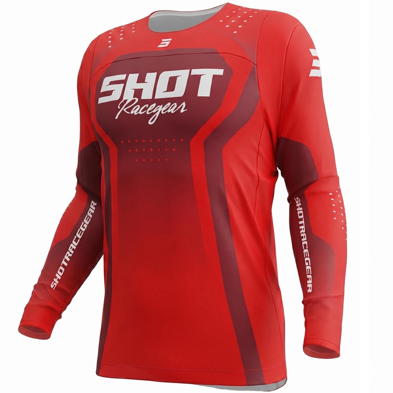 Maglia da motocross Shot Contact Stream rossa