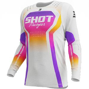 Maglia da motocross Shot Contact Stream bianca