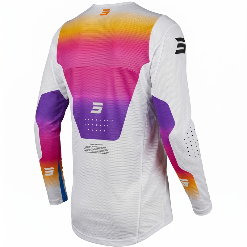 Maglia da motocross Shot Contact Stream bianca