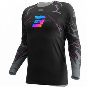 Maglia da motocross Shot Contact Rac nera