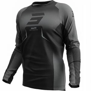 Maglia da motocross nera Shot Devo Future