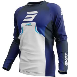 Maglia da motocross blu Shot Devo Future