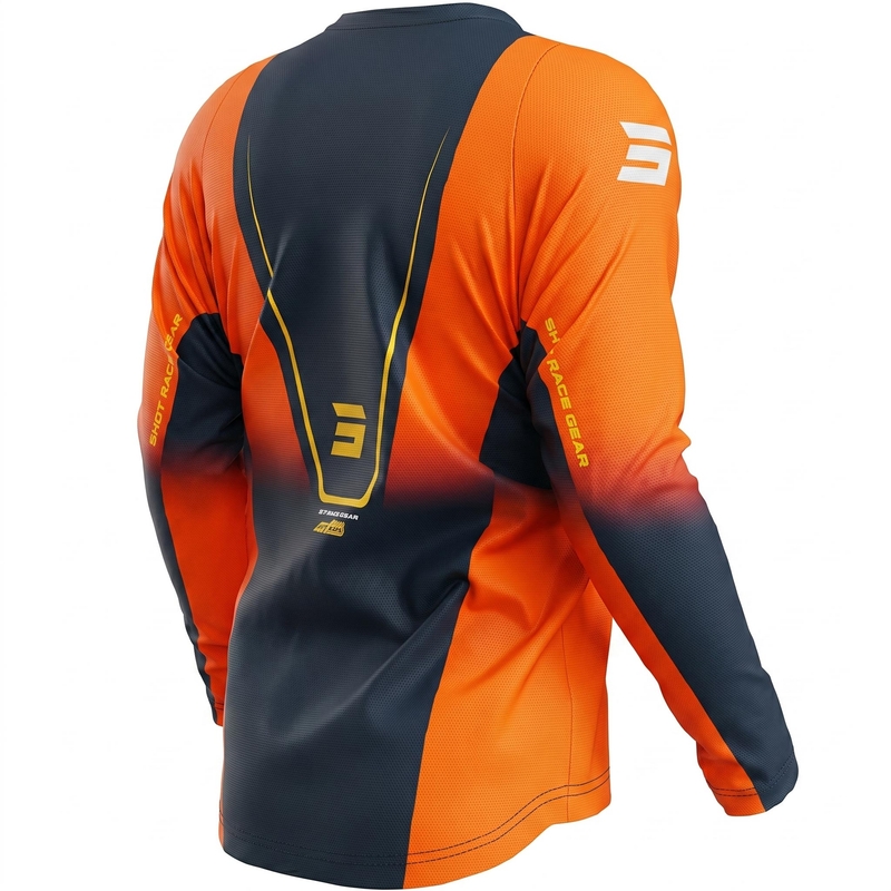 Maglia da motocross Shot Devo Future blu-arancione