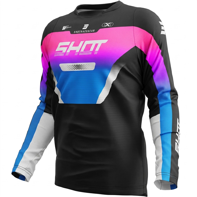 Maglia da motocross rosa di Shot Devo Struck