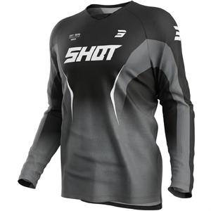 Maglia da motocross nera Shot Draw Clash