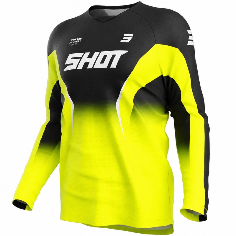 Maglia da motocross Shot Draw Clash giallo fluo