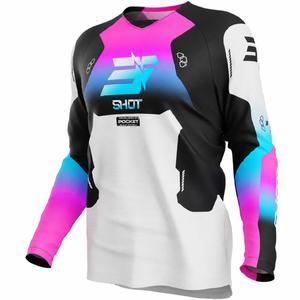 Maglia da motocross rosa Shot Draw Rocket per bambini
