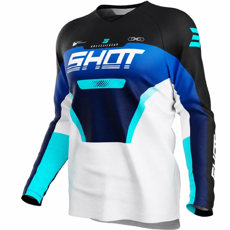 Maglia da motocross per bambini Shot Draw Struck, blu