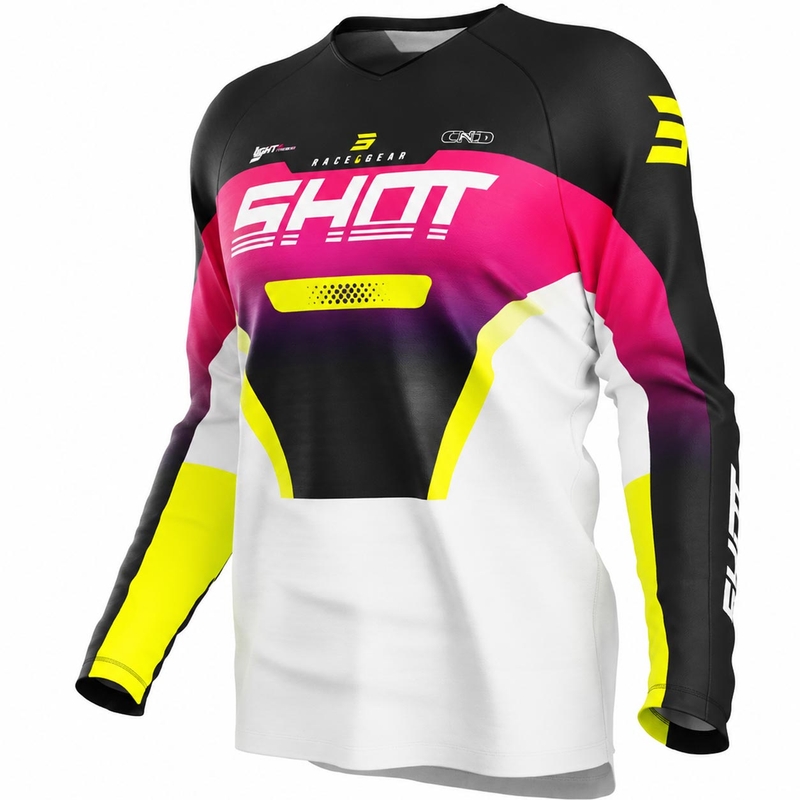 Maglia da motocross rosa per bambini Shot Draw Struck