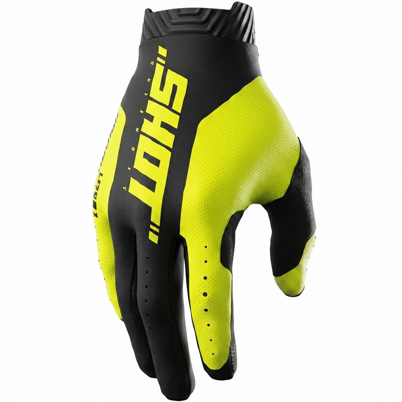 Guanti da motocross Shot Lite Skin giallo fluo