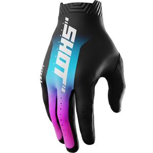 Guanti da motocross Shot Lite Skin blu-rosa