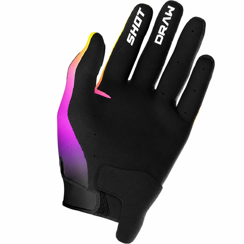 Guanti da motocross per bambini Shot Draw Shade, rosa-giallo fluo