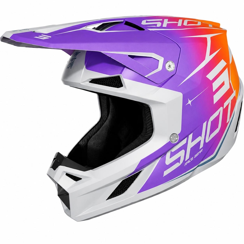 Casco da motocross Shot Speed Side viola opaco