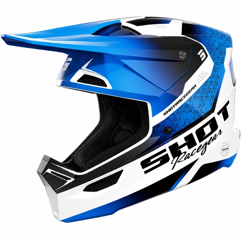 Casco da motocross per bambini Shot Furious Stream, blu lucido