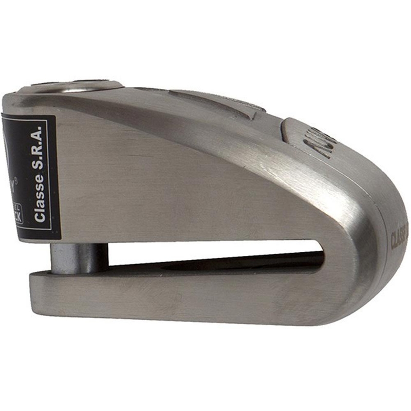 Lucchetto per disco freno Auvray B-Lock 14 con allarme, acciaio argentato